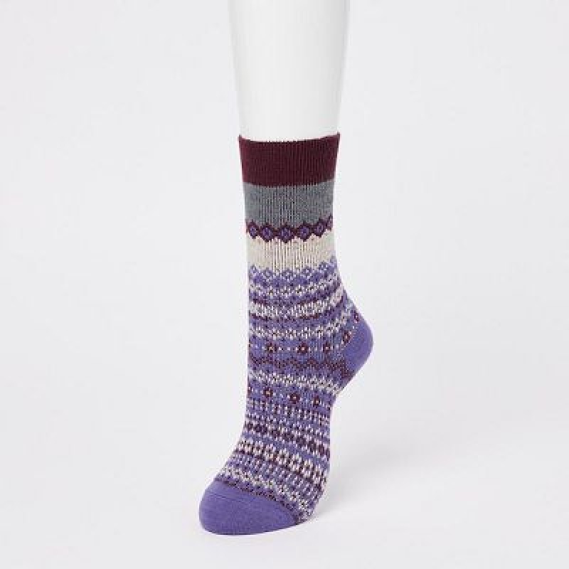 Purple Uniqlo HEATTECH Women Socks | 9157674