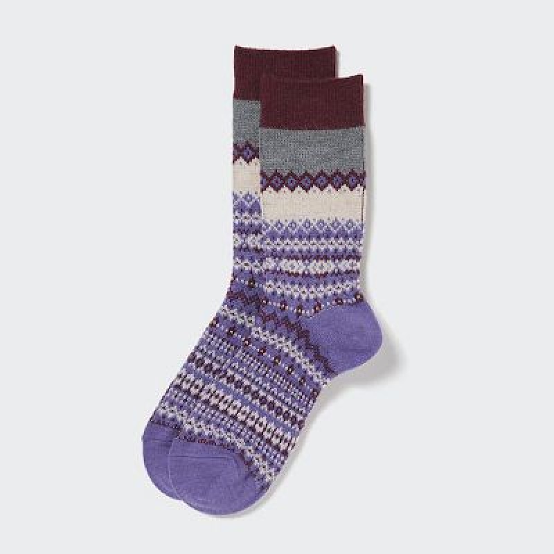 Purple Uniqlo HEATTECH Women Socks | 9157674