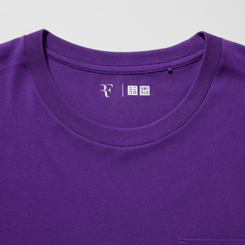 Purple Uniqlo Rf Short-sleeve Graphic Men T Shirts | 3402046