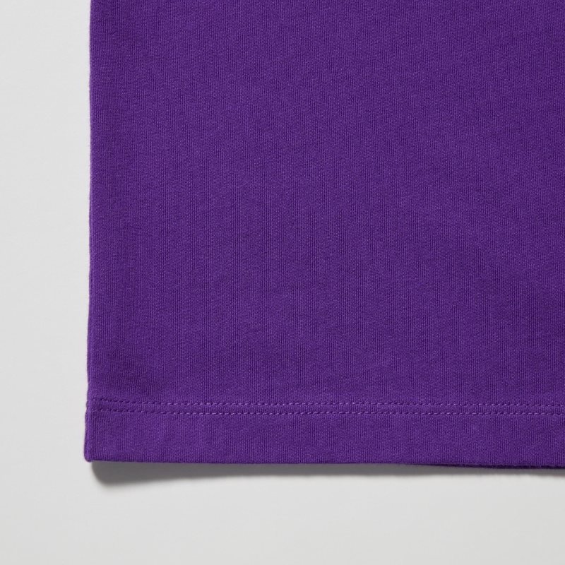 Purple Uniqlo Rf Short-sleeve Graphic Men T Shirts | 3402046