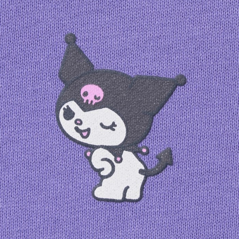 Purple Uniqlo Sanrio characters Long-Sleeve Women Sweatshirts | 4007646