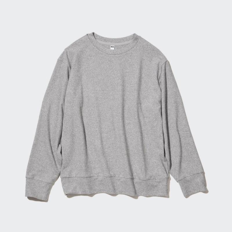 Purple Uniqlo Soft Knitted Fleece Crew Neck Long-Sleeve Women T Shirts | 3303297