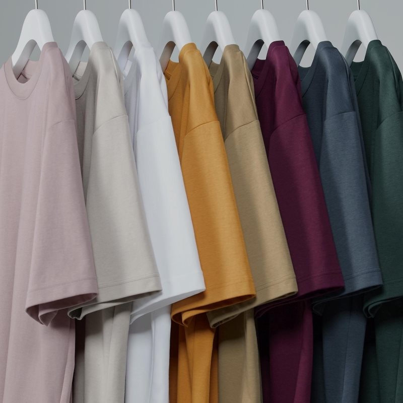 Purple Uniqlo U AIRism Cotton Oversized Crew Neck Half-Sleeve Men T Shirts | 9754209
