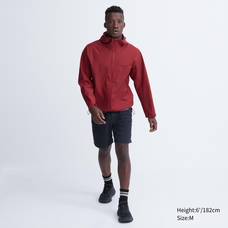 Red Uniqlo Blocktech 3d Cut Men Parka | 2479286