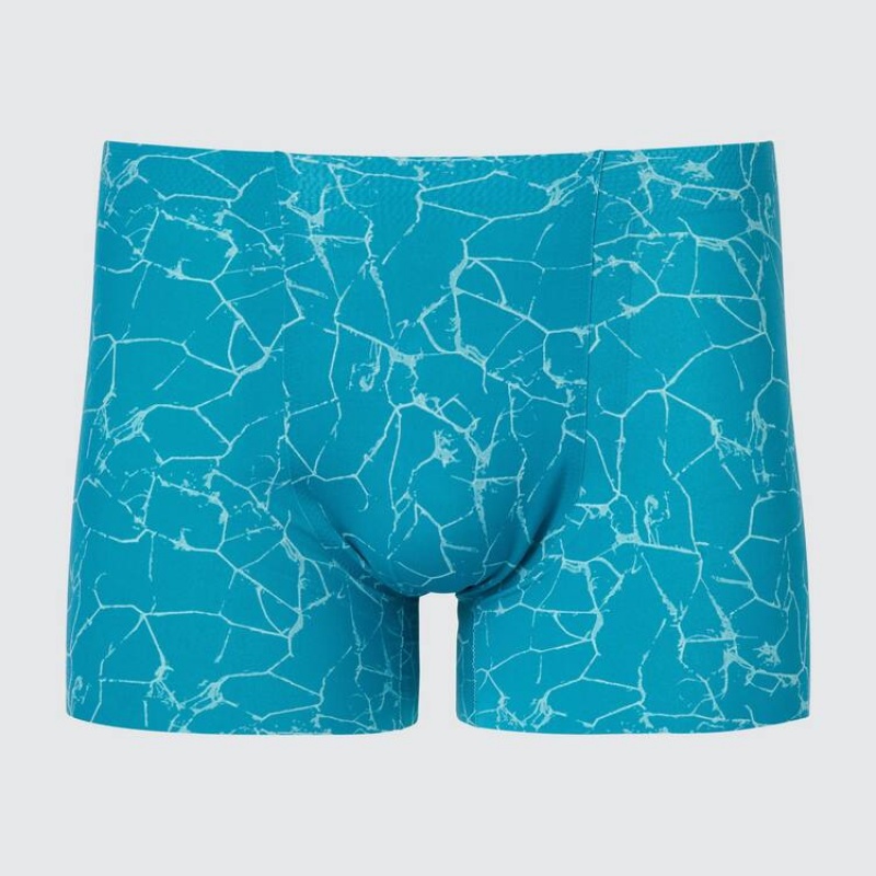 Turquoise Uniqlo Airism Seamless Type Boxers Men Underwear | 2316313