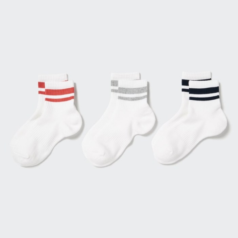 White Uniqlo 3 Pack Women Socks | 8530520