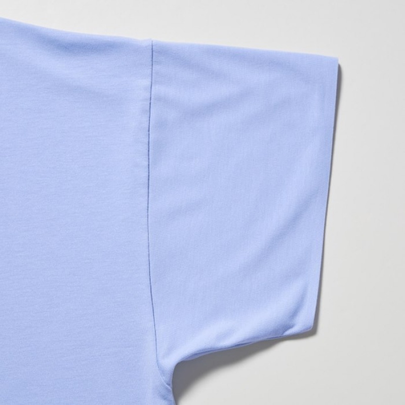 White Uniqlo AIRism Seamless Boat Neck Short-Sleeve Long Women T Shirts | 3529099