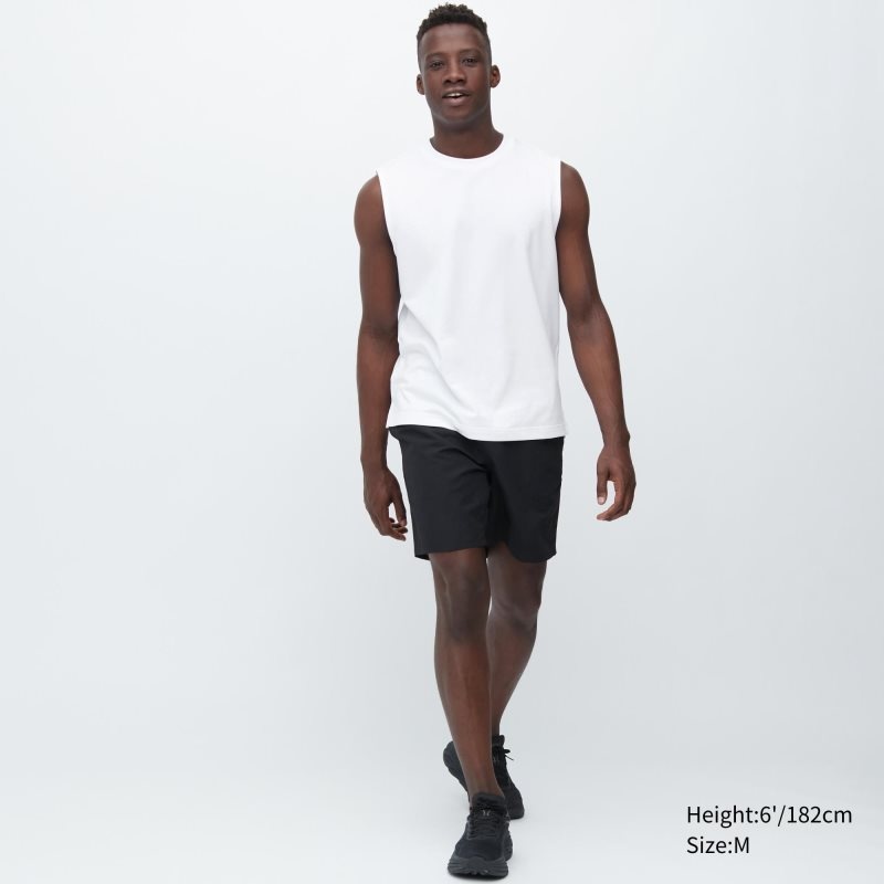 White Uniqlo Airism Cotton Sleeveless Men T Shirts | 3386578