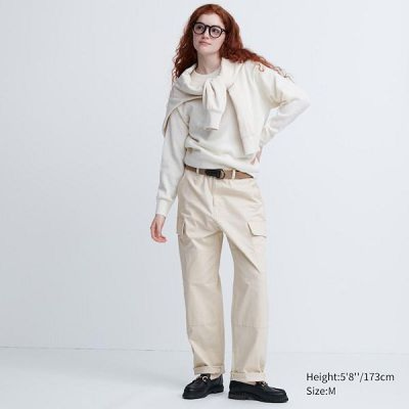 White Uniqlo Cargo Women Pants | 4514449