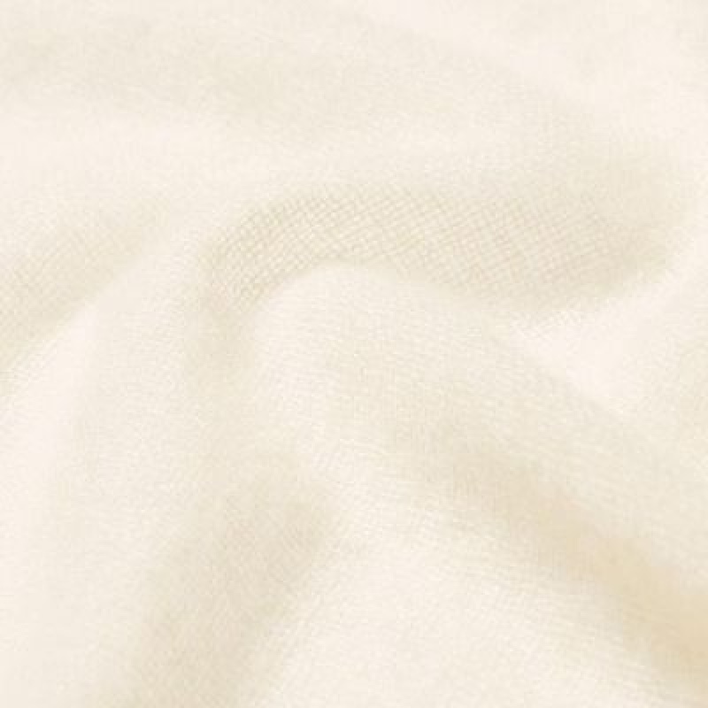 White Uniqlo Cashmere Stole Women Scarves | 2128289