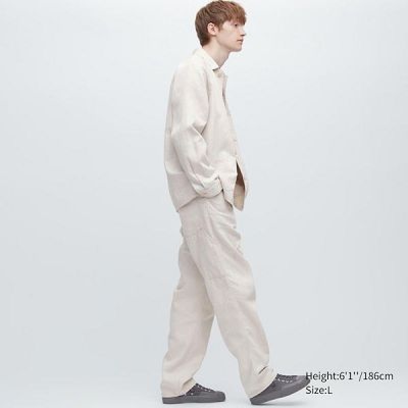 White Uniqlo Denim Work Women Pants | 4444434