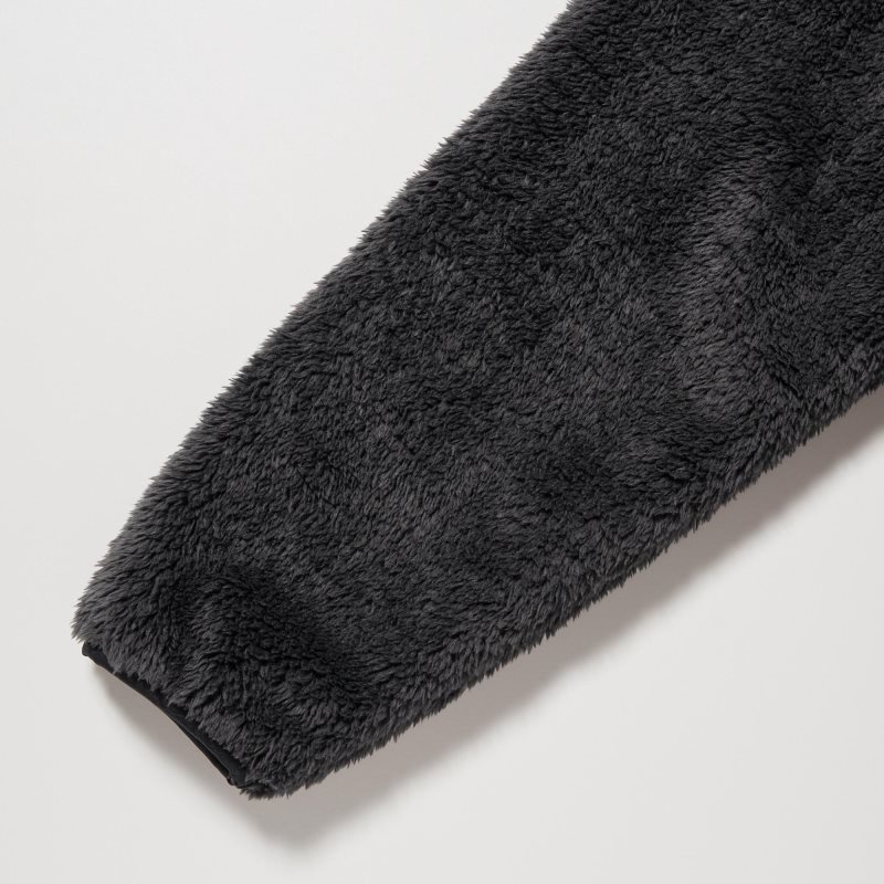 White Uniqlo Fluffy Yarn Fleece Full-Zip Men Jackets | 9535906