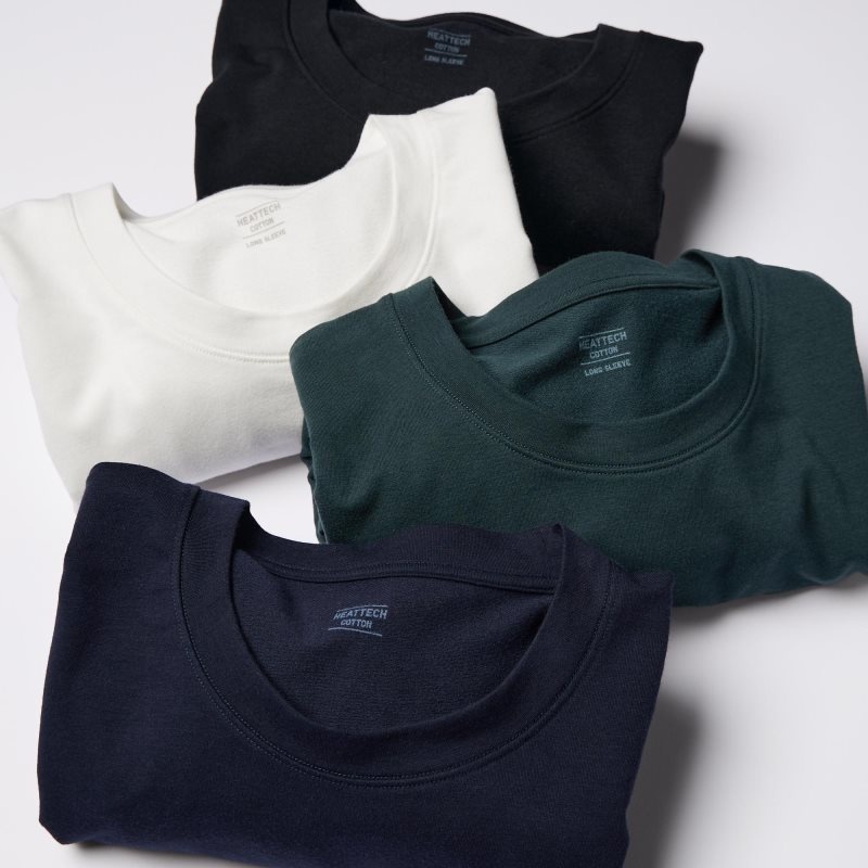White Uniqlo Heattech Cotton Crew Neck Extra Warm Men T Shirts | 3894463