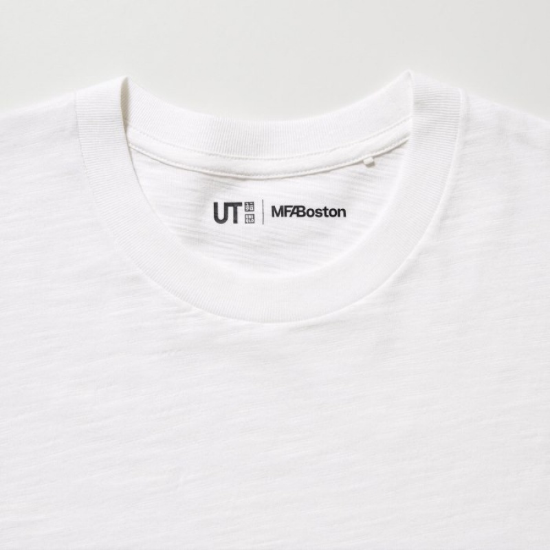 White Uniqlo Hokusai UT Short Sleeve Women T Shirts | 1539954