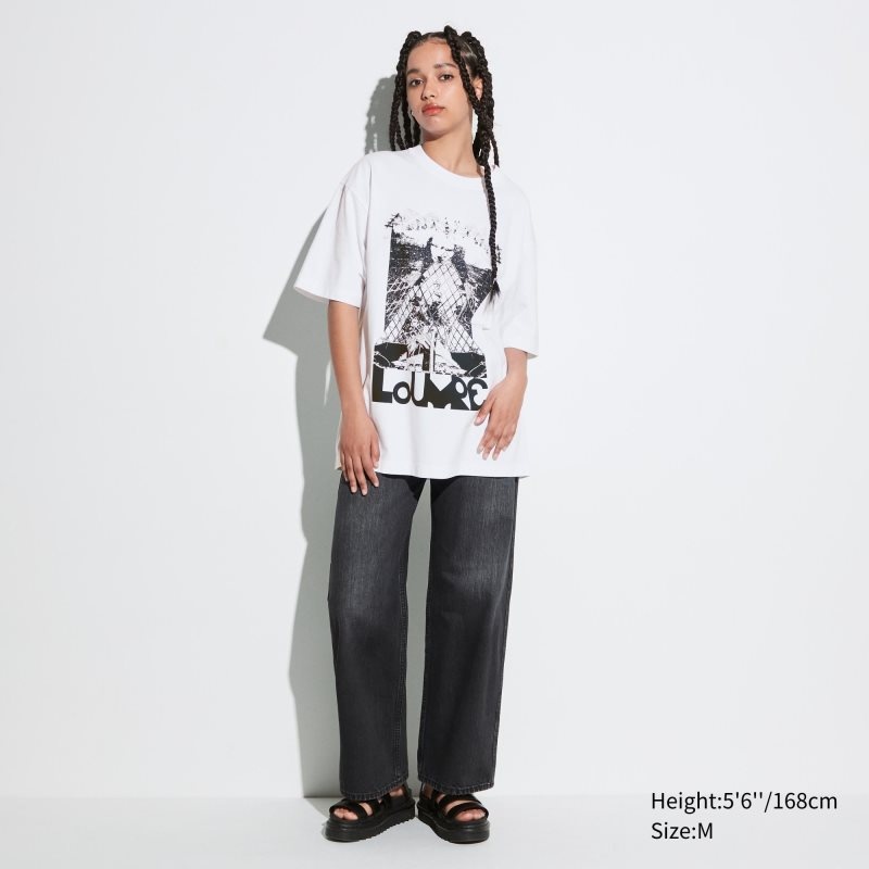 White Uniqlo Louvre By M/M Ut Oversized Short-sleeve Graphic Men T Shirts | 6396266