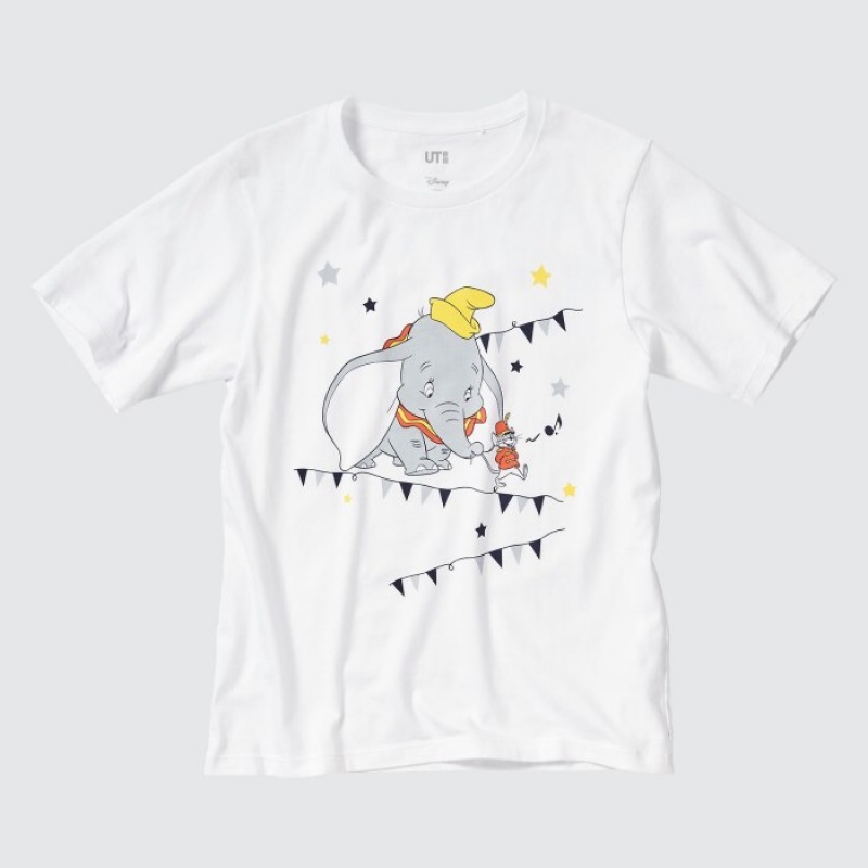 White Uniqlo Magic For All Classics Short-Sleeve UT Women T Shirts | 5650466