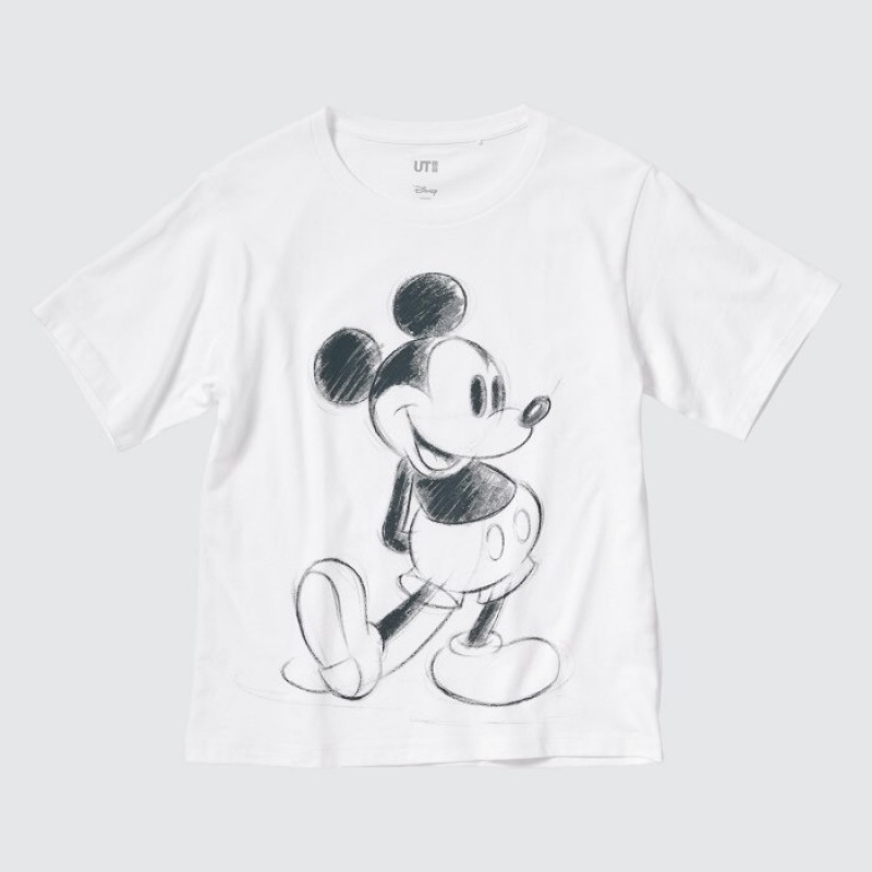 White Uniqlo Magic For All Classics Short-Sleeve UT Women T Shirts | 1566999