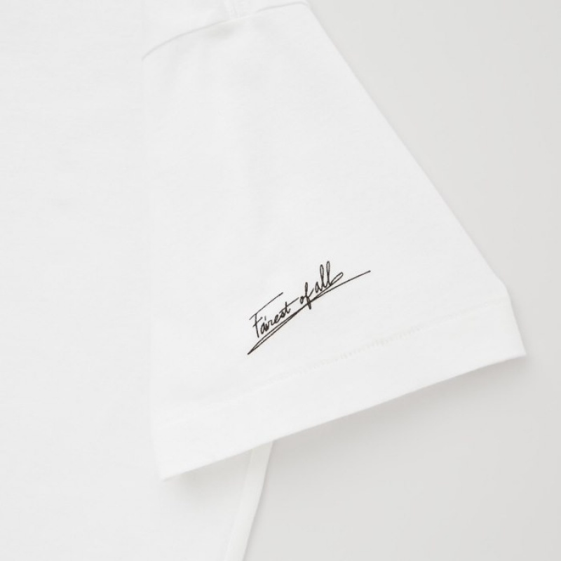 White Uniqlo Magic For All Favorites UT Short-Sleeve Women T Shirts | 1239860