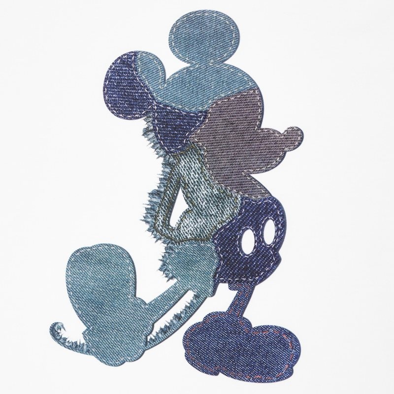 White Uniqlo Mickey Stands Ut Short-sleeve Graphic Men T Shirts | 4293536
