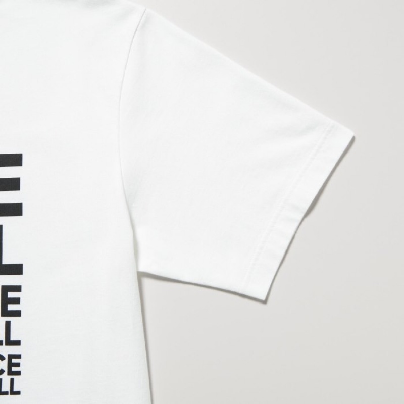White Uniqlo PEACE FOR ALL Short-Sleeve Graphic Kashiwa Sato Women T Shirts | 7081175