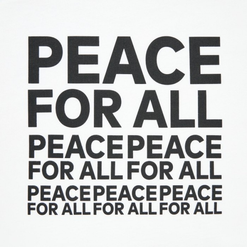 White Uniqlo PEACE FOR ALL Short-Sleeve Graphic Kashiwa Sato Women T Shirts | 7081175