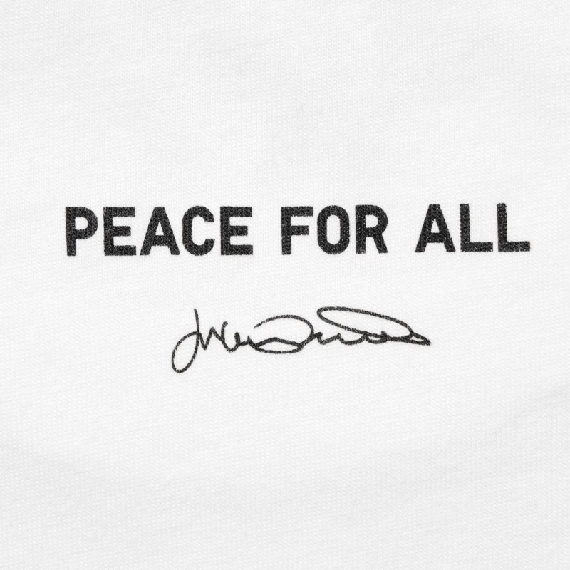 White Uniqlo Peace For All Julian Opie Short-sleeve Graphic Men T Shirts | 3981640