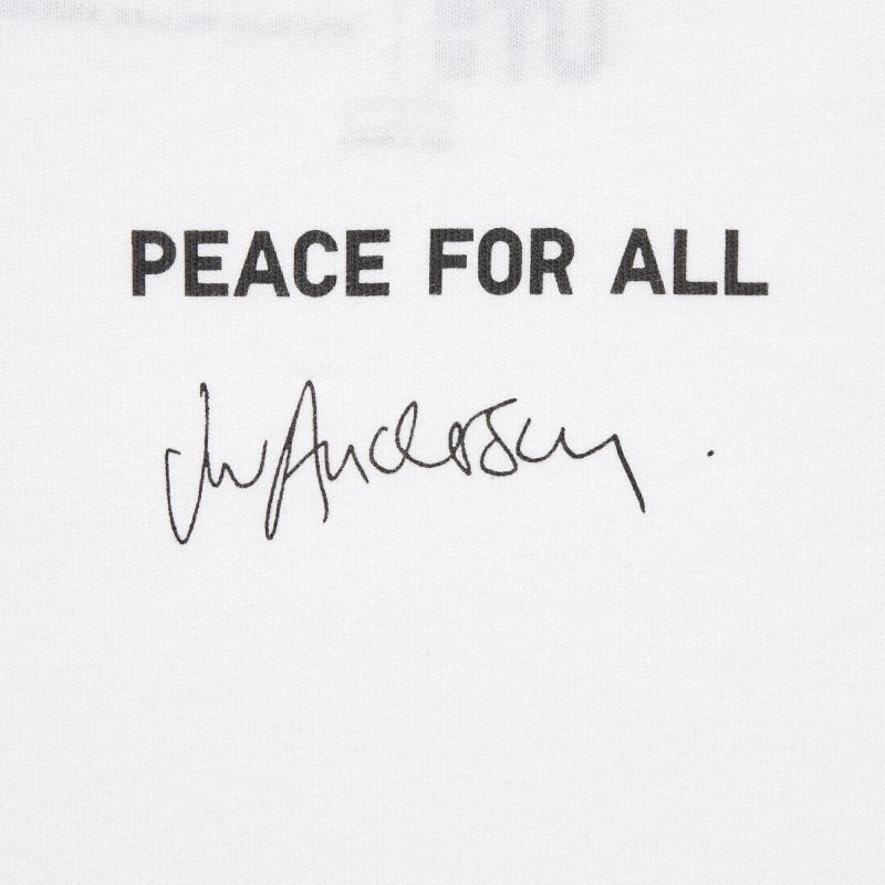 White Uniqlo Peace For All Ut Jw Anderson Short-sleeve Graphic Men T Shirts | 4462973
