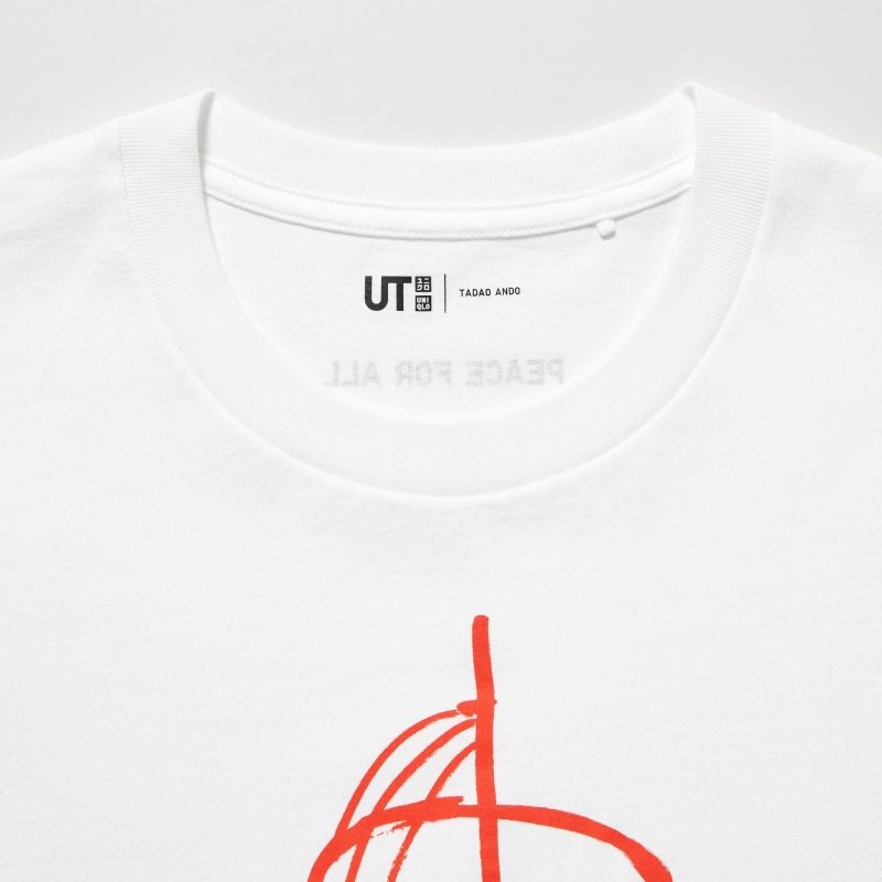 White Uniqlo Peace For All Ut Tadao Ando Short-sleeve Graphic Men T Shirts | 8443907