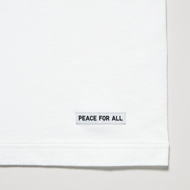 White Uniqlo Peace For All Ut Tadao Ando Short-sleeve Graphic Men T Shirts | 8443907