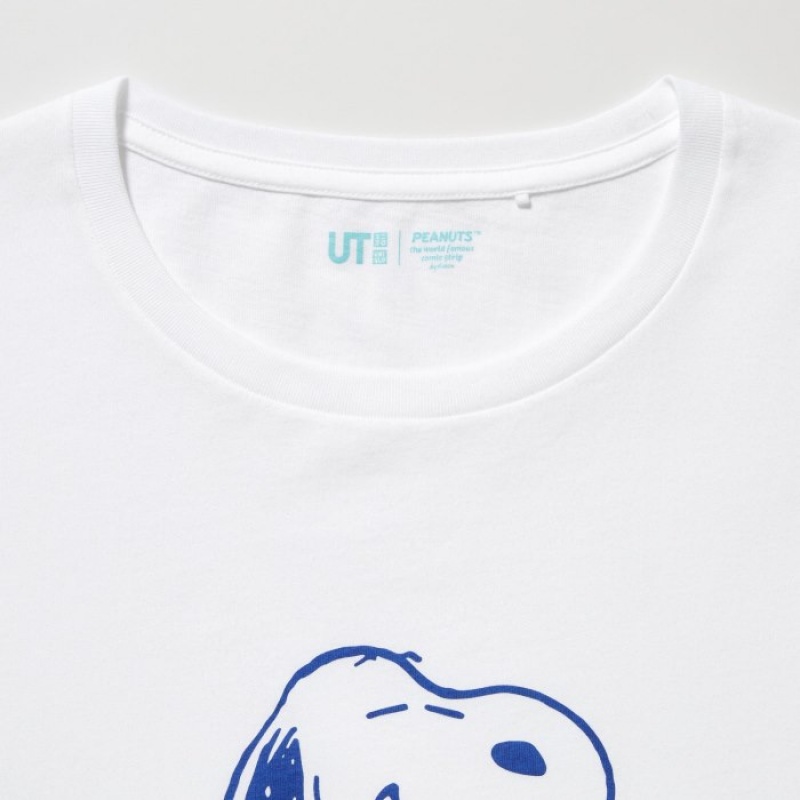 White Uniqlo Peanuts Hawaii UT Short-Sleeve Women T Shirts | 7936040