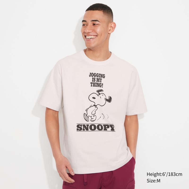 White Uniqlo Retro Peanuts Ut Oversized Short-sleeve Graphic Men T Shirts | 7226700