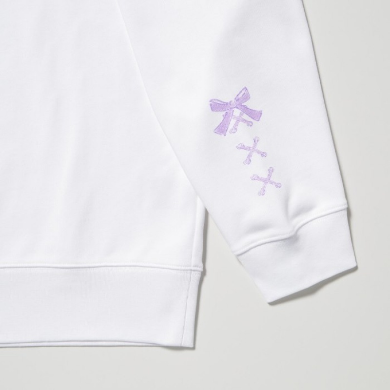 White Uniqlo Sanrio characters Long-Sleeve Women Sweatshirts | 3532414