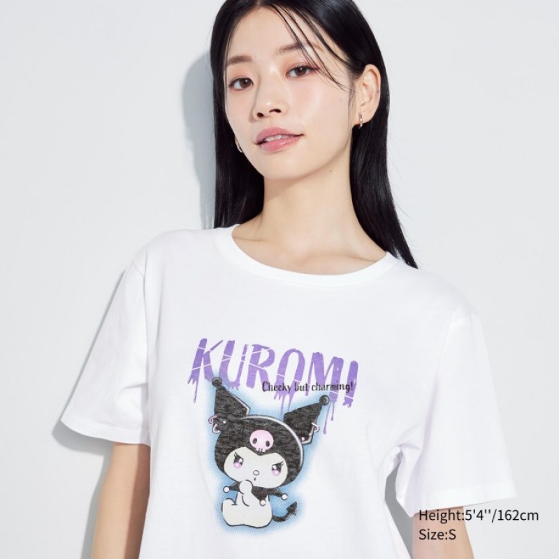 White Uniqlo Sanrio characters UT Short-Sleeve Women T Shirts | 7584856