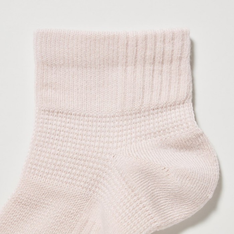 White Uniqlo Short 3 Pack Sports/Piled Women Socks | 379406