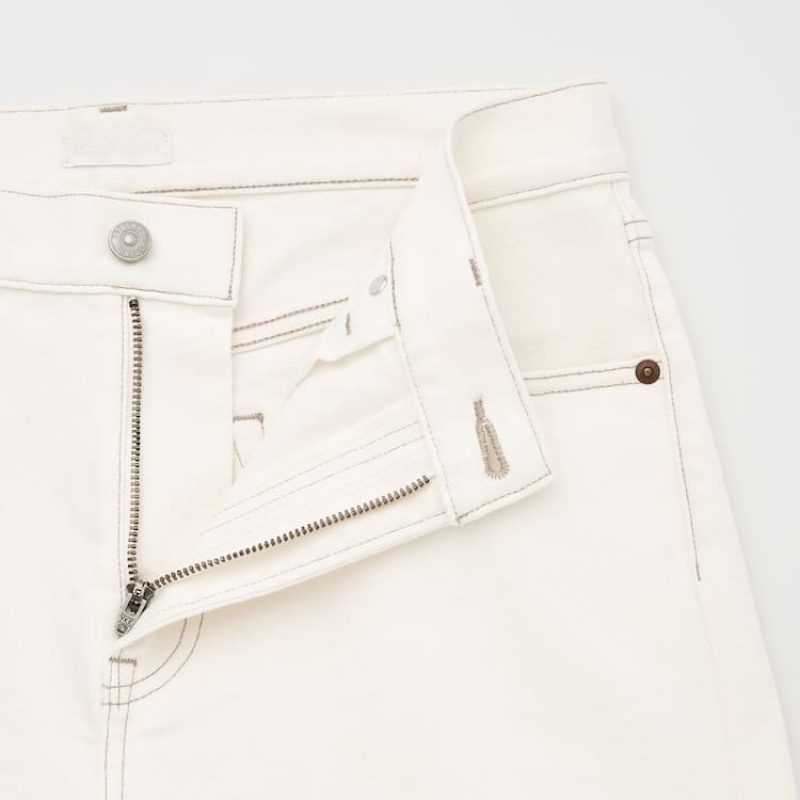 White Uniqlo Slim Fit Men Jeans | 2766815