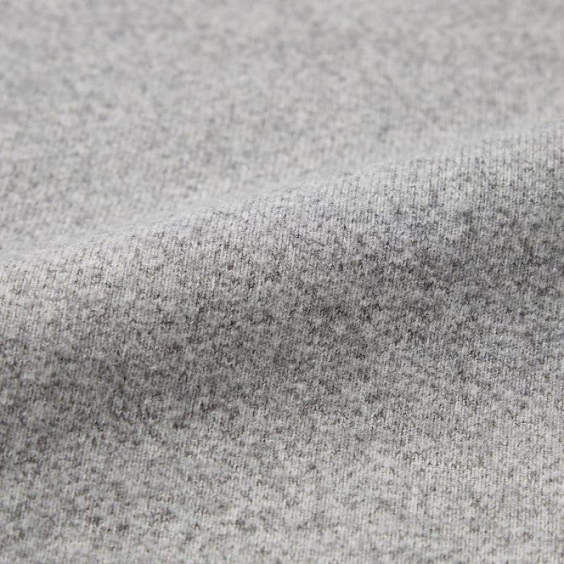 White Uniqlo Soft Knitted Fleece Crew Neck Long-Sleeve Women T Shirts | 4130300