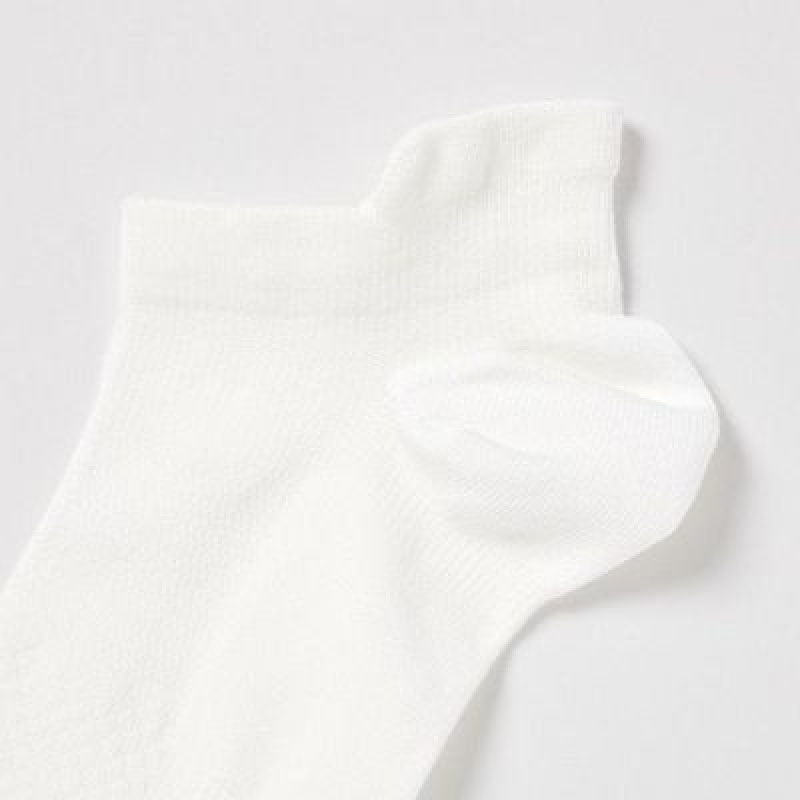 White Uniqlo Sport Short (3 Pairs) Women Socks | 5103200
