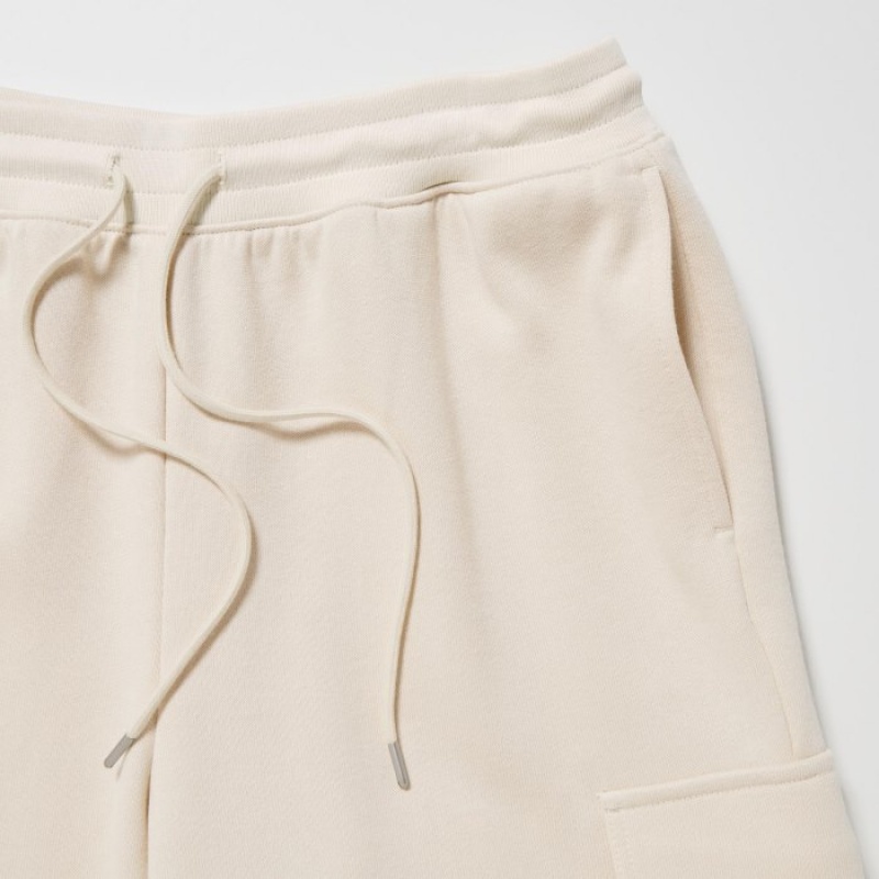 White Uniqlo Sweat Cargo Women Pants | 409525