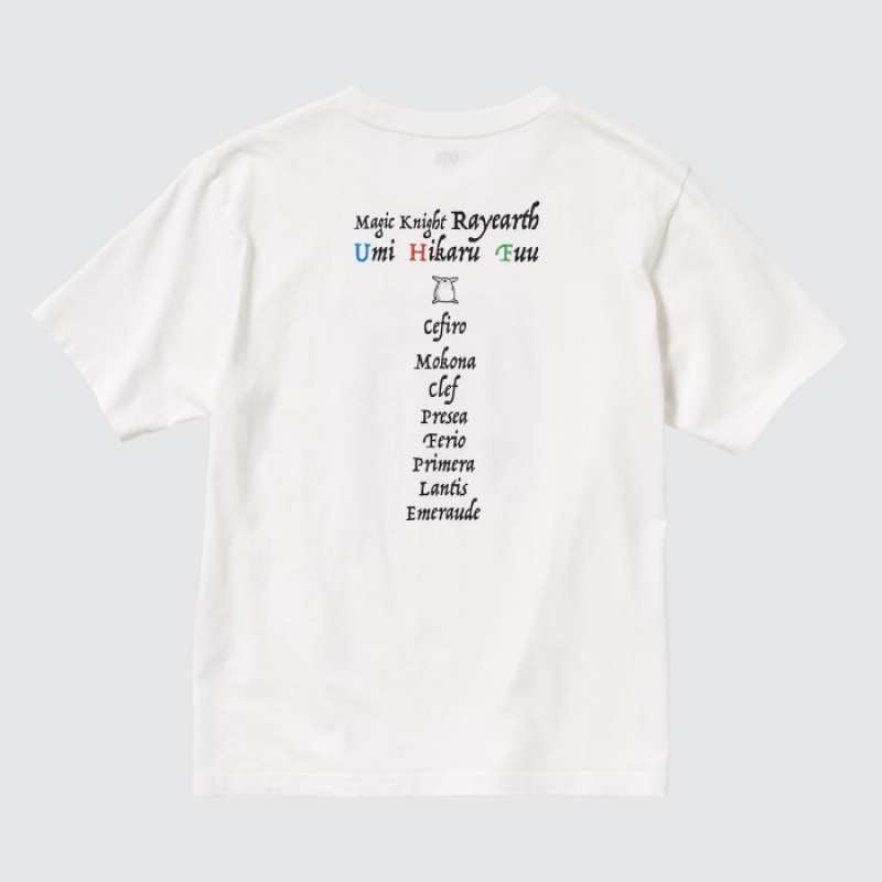 White Uniqlo The World of CLAMP UT Short Sleeve Women T Shirts | 9961147