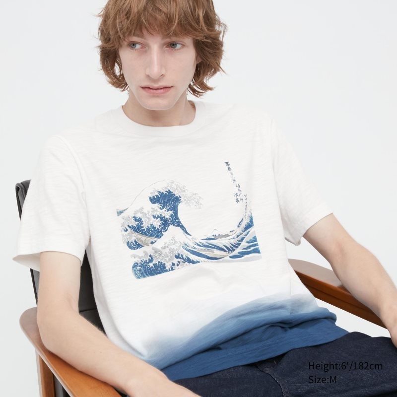 White Uniqlo Ukiyo-e Ut Short-sleeve Graphic Men T Shirts | 2465547
