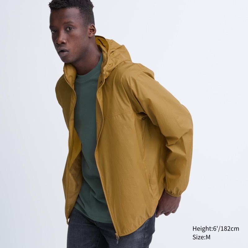 Yellow Uniqlo Pocketable Uv Protection 3d Cut Men Parka | 8750977