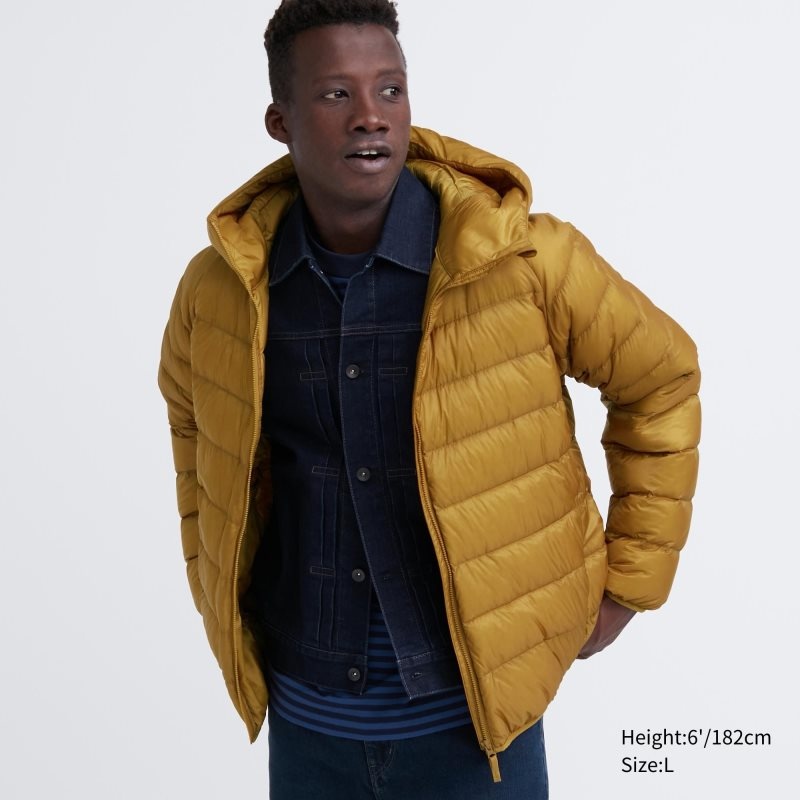 Yellow Uniqlo Ultra Light Down 3d Cut Men Parka | 9042416